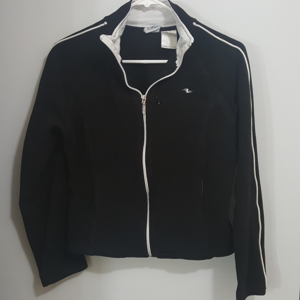 Fleece zip up warm up jacket